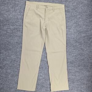 Eddie Bauer Pants Mens 36x32 Beige Performance Stretch Nylon Golf Lightweight
